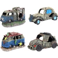 Auto Wreck Aquarium Decoration Fish Tank Ornament House for Spawning Aquatic Pets to Breed Small Fish Crustaceans Rest Play