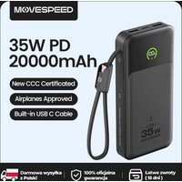 【CCC】MOVESPEED P20 Power Bank 20000mAh 35W PD Szybkie ładowanie Powerbank Bateria LFP Zewnętrzna ładowarka do iPhone Xiaomi Samsung