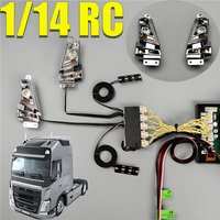 1:14th Scale RC Truck 5V Front LED Headlight MFC-0301 Light Set Upgrade Accessories for Tamiya VOLVO FH16 750 56360 56362 DIY