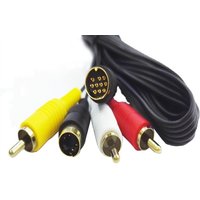 for SEGA Saturn AV Cable SAV RCA Cord Audio Video Composite Wire Gold Plated PIN S-Video Line Game Player Accessories