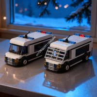172pcs MOC City Police Riot Van Model Building Blocks Toys Construction Christmas Gifts DIY Creative Education Brick Idea Kids
