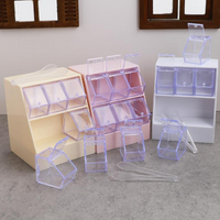 Dollhouse Simulation Candy Display Rack Drawer Cabinet Model Dollhouse Furniture Decoration Mini Supermarket Scene Ornament