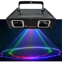 Disco Laser Dual Lens RGB Beam Line Scanner Projector DMX 512 Apply To DJ Party Wedding Bar Stage Light