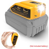 NEW DCB090 Power Source Charger Converter Battery Adapter For Dewal 18V 20V Lithium Battery With USB &Type C 12V LED Work Light