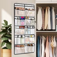 5/10 Grids Over The Door Storage Organizer Bag,Multi-layer Hanging Bags with Hook for Kids Toys Sundries,Fabric Closet Organiser