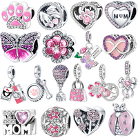 Fashion 925 Silver Colorful Butterfly Dragonfly Hummingbird Spring Series Charms Beads Fit 925 diy Bracelet Jewelry