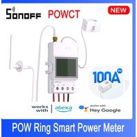 SONOFF POWCT Ring Smart Power Meter ESP32 Chip Current Transformer 100A Energy Monitor Contacter Control Works with Alexa IFTTT