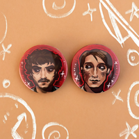 Hannibal Button Pins Horror Theme Pinback 2.25" Badge Cosplay Accessories Matching Gift for Friends Collection Decor