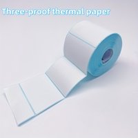 Thermal Paper Label for Warehouse & Logistics - High-Quality Adhesive Labels with Pre-Drilled Holes, Durable Blue,70*40mm