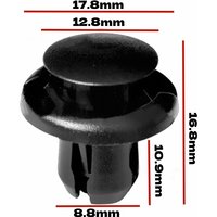 20Pcs For 9mm Hole 90467-09185 Auto Bumper Fender Push Rivet Retainer Plastic Car Fastener Clip Rivet Fasteners B05