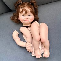 24inches Reborn Doll Kit Raya Lifelike Smiling Girl Handmade Reborn Kits DIY Doll Parts with Body Muñeca Kit Bebe Reborn