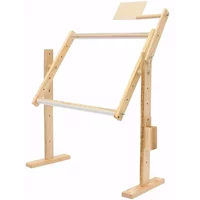 1Set Frame Floor Stand Adjustable Wood Pine Cross Stitch Embroidery Tapestry Hoops Hight Tools Sewing Handmade Tool