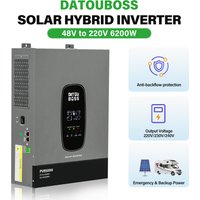 DATOUBOSS 1.8kw-12v 3kw-24v 6200W-48v Solarny Inwerter Hybrydowy, 12v/24v/48V na 220V Czysta Sinusoida, Do Domowego Zasilania Awaryjnego, Obsługa Paralelnego Połączenia