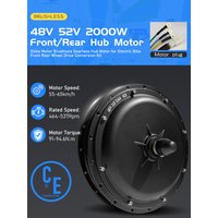 AliExpress KUNTENG E-BIKE EBike Wheel Hub Motor 48V 52V 2000W Brushless Gearless Ebike Motor Front Rear Freehub Drive For Electirc Bicycle Conversion Kit