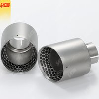 1 Piece Universal Honeycomb Hollow Matte 304 Stainless Steel Exhaust Tips Nozzle Automotive Cars Accessories Pipe Decoration