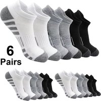 Unisex Fuzzy Terry Lined Ankle Socks 6/24Pairs Super Soft Breathable Sweat Wicking Non-Slip for Workout Walking Hiking Daily Use