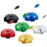 Réservoir de carburant de gaz en aluminium CNC haute Performance avec couvercle de capuchon, Valve de ventilation, tuyau en ligne pour réservoir d'essence de vélo de fosse de saleté de 49mm