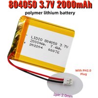 2000mAh 804050 Lipo Battery 3.7V Li-Polymer Lithium Ion Batteries for Massager Medical Equipment Car Air Filter Loudspeaker