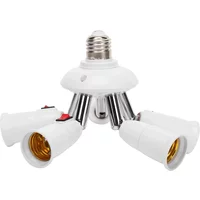 E27 Splitter 2/3/4/5 Heads Lamp Base Adjustable LED Light Bulb Holder Adapter Converter Socket High Quality Lamp Bulb Holder