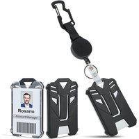 Retractable Badge Holder and Heavy Duty Badge Keychain with Belt Clip ID Card Holder