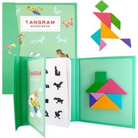 Hot Magnetic 3D Puzzle Geometric Shapes Tangram Jigsaw Board Kids Montessori Games Children Educational Wooden Toys