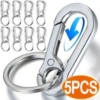 Keychain Zinc 5PCS Gourd Buckle Keychains Climbing Hook Stainless Steel Car Strong Carabiner Shape Alloy Key Holder Ring