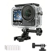 A6 Waterproof Case for DJI Osmo Action 6 Camera, 60M/196FT Underwater Housing Shell Cage with Anti-Fog, Diving Protective Cover