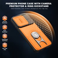 Luxury Heavy-Duty Rugged Armor Bracket Slide Camera Protection For OPPO RENO 14 13 Case Reamle 16 15 14 Pro A5 A6 Find X9 Cover