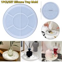 1PCS Round Shape Silicone Tray Mold DIY Resin Epoxy Pallet Moulds