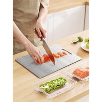 Cutting Boards for Kitchen Stainless Board 304 Steel Thickened Double Sided Food Grade Portable Fruit Meat Chopping