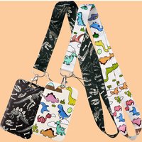 Cartoon Dinosaur Lanyards for Keys Phone Straps ID Card USB Badge Holder Keychain Key Holder Neck Strap Phone Accessories
