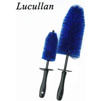 Lucullan Blue Detailing Brushes Ultra Soft Hair Rim Tire Brake Dust Cleaner Easily Reaches Nook and Crannies
