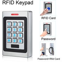 DC 10-24V Rfid Door Access Control System IP67 Waterproof Metal Keypad Zinc Alloy Proximity Card Standalone Keyboard 2000 Users