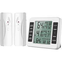 Digital Wireless Weather Station Thermometer Temperature Meter C/F Indoor Outdoor Wireless Transmitter