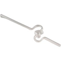 Transparent Love Heart Glass Straw Heat-resistant Bar Accessories Heart Shape Glass Straw Reusable Valentine's Day Juice Straw