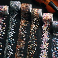 1 Roll Of Shell Lighting PET Tape Hand Account Decoration Tape Diary Scrapbook DIY Craft Supplies Student Stationery Supplies