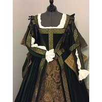 15th Century Tudor Anne Boleyn Costume Historical Renaissance King Henry Reenactment Ball Gown