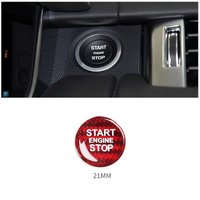 Carbon Fiber Start Stop Push Button Engine Ignition Switch Protective Sticker For Land Rover Range Rover Evoque SV SVR Velar