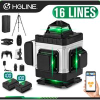 HGLINE Professional 16 Lines Laser Level With APP Remote Control Selfleveling 360° Horizontal And Vertical Laser Level