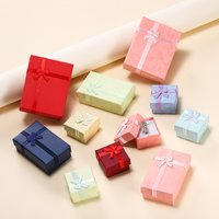1pc High Quality Paper Ring Necklace Square Box Jewelry Necklace Earrings Rectangular Package Gift Box