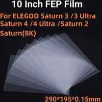 5 Pcs Fep Film 10 Inch 290x195x0.15mm for ELEGOO Saturn 3 Series Saturn 4 Series Saturn 2 UV Resin 3D Printers FEP Release Films