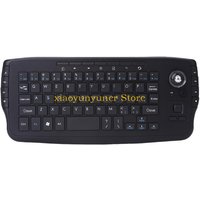 Trackball Wireless 2.4G Keyboard 2 in 1 Support Backlit Space Saving for Office and Home Entertainment High Precise P9JB