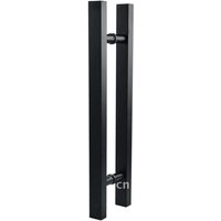 Matte Door Stainless Steel / Handle Wooden Glass Black