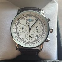 2026 New Classic Men's Watch Three Eye Running Second Multi functional Timing Mesh Belt Zeppelin Automatic Date Quartz Watch