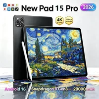 2026 New Original Global Edition Pad 15 Pro Tablet Android 16 24GB+2TB Snapdragon 8gen3 Tablet 5G Dual Sim Card HD Full Screen