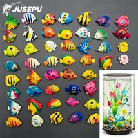 JUSEPU Floating Fake Tropical Fish Realistic Plastic Aquarium Decorations Colorful Simulated Fish Ornament for Fish Tank Bath.