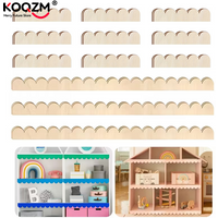 6/12pcs Wood Border Trim Scalloped Unfinished Decorative Edge Wooden Strips Moulding Diy Crafts Wall Cabinet Home Decoration