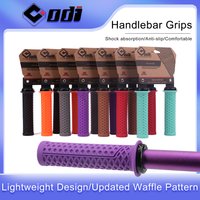 ODI VS-21 MTB Handlebar Grips Silicone Lock-On Bicycle Cover Updated Waffle Pattern Anti-slip Shock Absorption Handle Parts