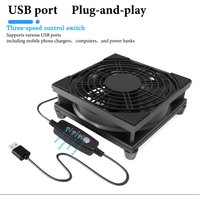 1pc USB supports 3-speed adjustment. The computer fan is silent. The 5V power supply fan is equipped with a speed controller, su