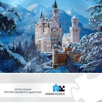1000 Pieces Schwanstein Castle Jigsaw Puzzle Home Decor Adults Puzzle Games Family Fun Floor Puzzles Educational Toys for Kids